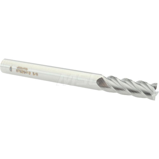 Accupro 87829412 Square End Mill 3/8'' Dia, 1'' LOC, 3/8'' Shank Dia, 4'' OAL, 4 Flutes, Solid Carbide