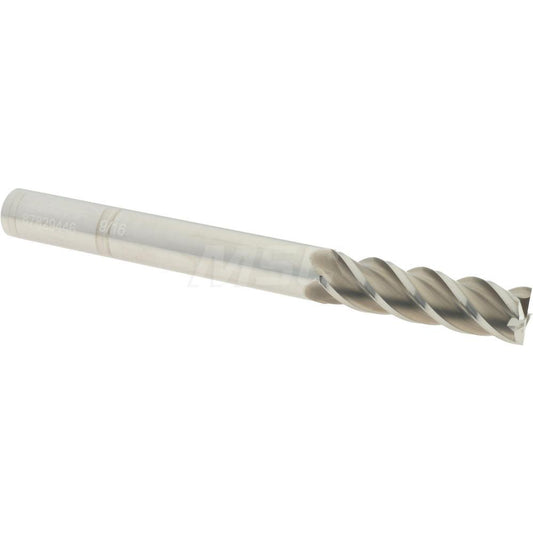 Accupro 87829446 Square End Mill 9/16'' Dia, 2'' LOC, 9/16'' Shank Dia, 6'' OAL, 4 Flutes, Solid Carbide