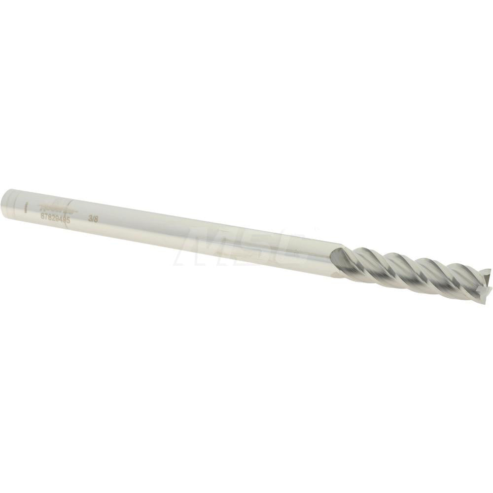 Accupro 87829495 Square End Mill 3/8'' Dia, 1-1/2'' LOC, 3/8'' Shank Dia, 6'' OAL, 4 Flutes, Solid Carbide