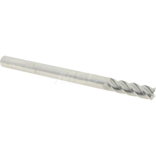 Accupro 87829503 Square End Mill 7/16'' Dia, 1-1/2'' LOC, 7/16'' Shank Dia, 6'' OAL, 4 Flutes, Solid Carbide