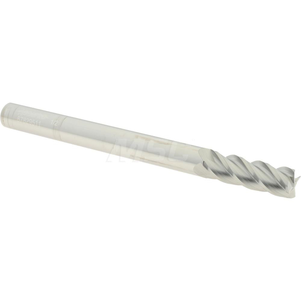 Accupro 87829511 Square End Mill 1/2'' Dia, 1-1/2'' LOC, 1/2'' Shank Dia, 6'' OAL, 4 Flutes, Solid Carbide