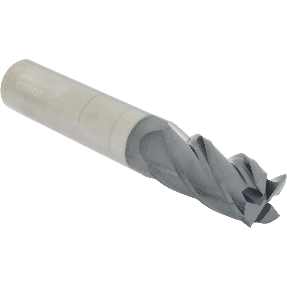 Accupro 87829727 Square End Mill 1'' Dia, 2'' LOC, 1'' Shank Dia, 6'' OAL, 4 Flutes, Solid Carbide