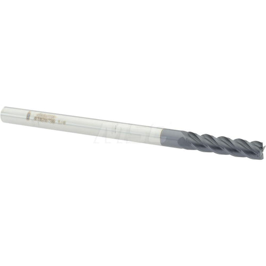 Accupro 87829750 Square End Mill 1/4'' Dia, 1'' LOC, 1/4'' Shank Dia, 4'' OAL, 4 Flutes, Solid Carbide