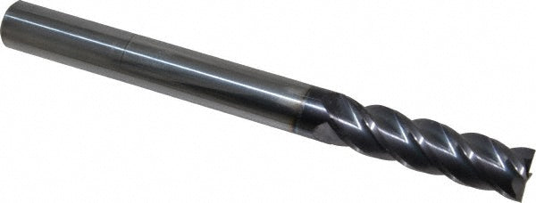 Accupro 87829800 Square End Mill 9/16'' Dia, 2'' LOC, 9/16'' Shank Dia, 6'' OAL, 4 Flutes, Solid Carbide