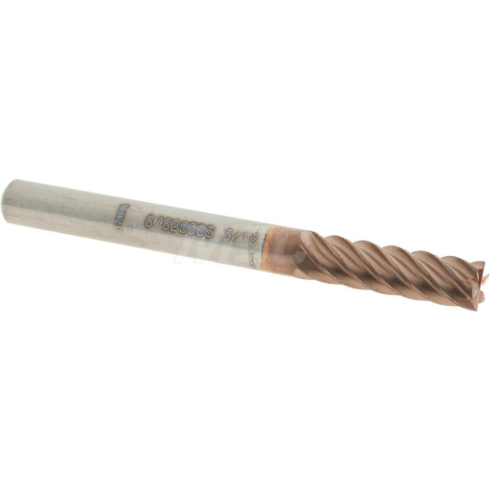 Accupro 87829966 Square End Mill 3/16'' Dia, 5/8'' LOC, 3/16'' Shank Dia, 2'' OAL, 6 Flutes, Solid Carbide