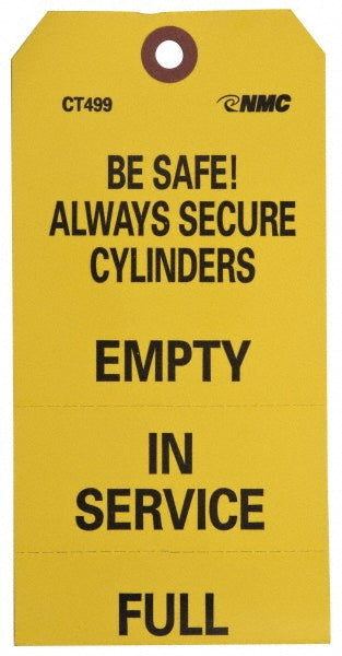 AccuformNMC CT499 Accident Prevention Tag Rectangle, Unrippable Vinyl, "Caution"