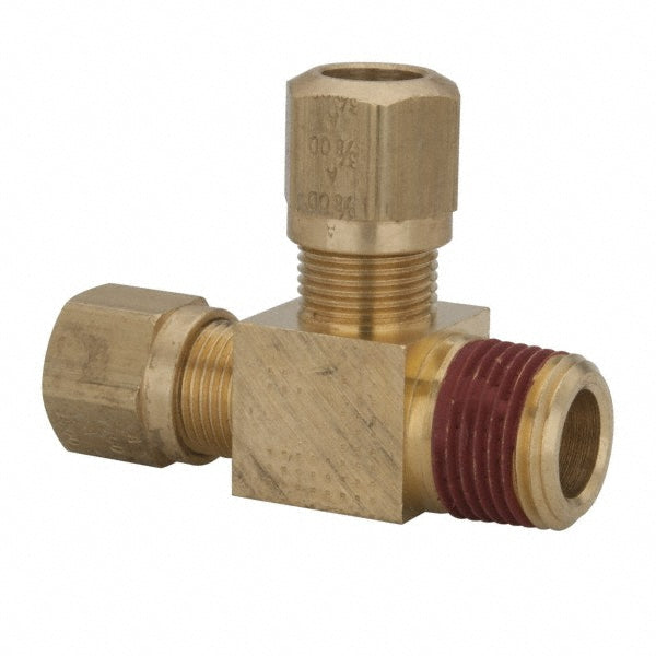 Parker VS271NTA-6-6 Compression Tube Male Run Tee 3/8" Thread, Compression x MNPT x Compression