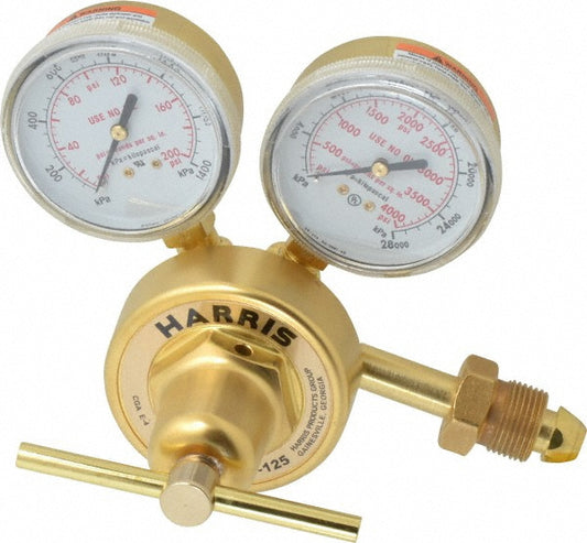 Harris Products 3000767 580 CGA Inlet Connection, Male Fitting, 125 Max psi, Nitrogen Welding Regulator