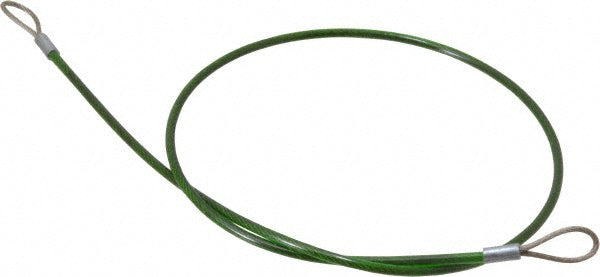 Jergens 890224 24" Long, Stainless Steel Cable Loop & Loop End, Quick Release Pin Lanyard