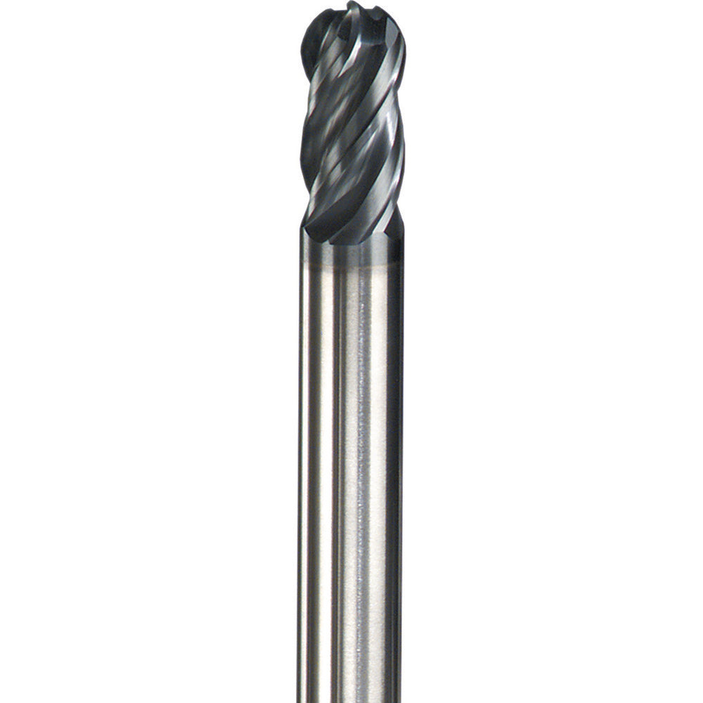 Kyocera SGS Precision Tools 36357 Ball End Mill 0.1563" Dia, 0.4375" LOC, 4 Flute, Solid Carbide