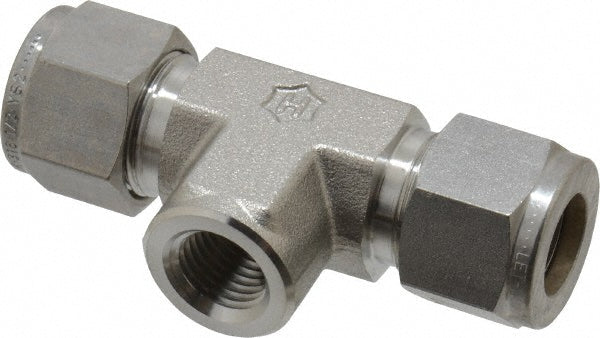 Ham-Let 3002344 Compression Tube Female Branch Tee 1/4" Thread, Compression x Compression x FNPT