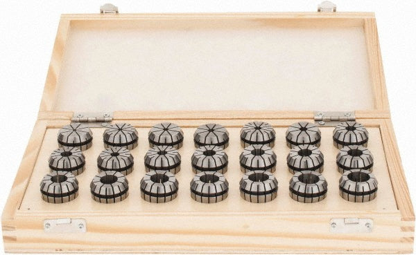 Parlec ER32-S021 Collet Set 21 Pc, Series ER32, 1/8 to 3/4" Capacity