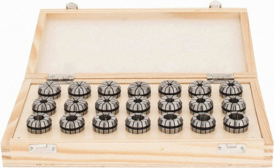 Parlec ER32-S021 Collet Set 21 Pc, Series ER32, 1/8 to 3/4" Capacity