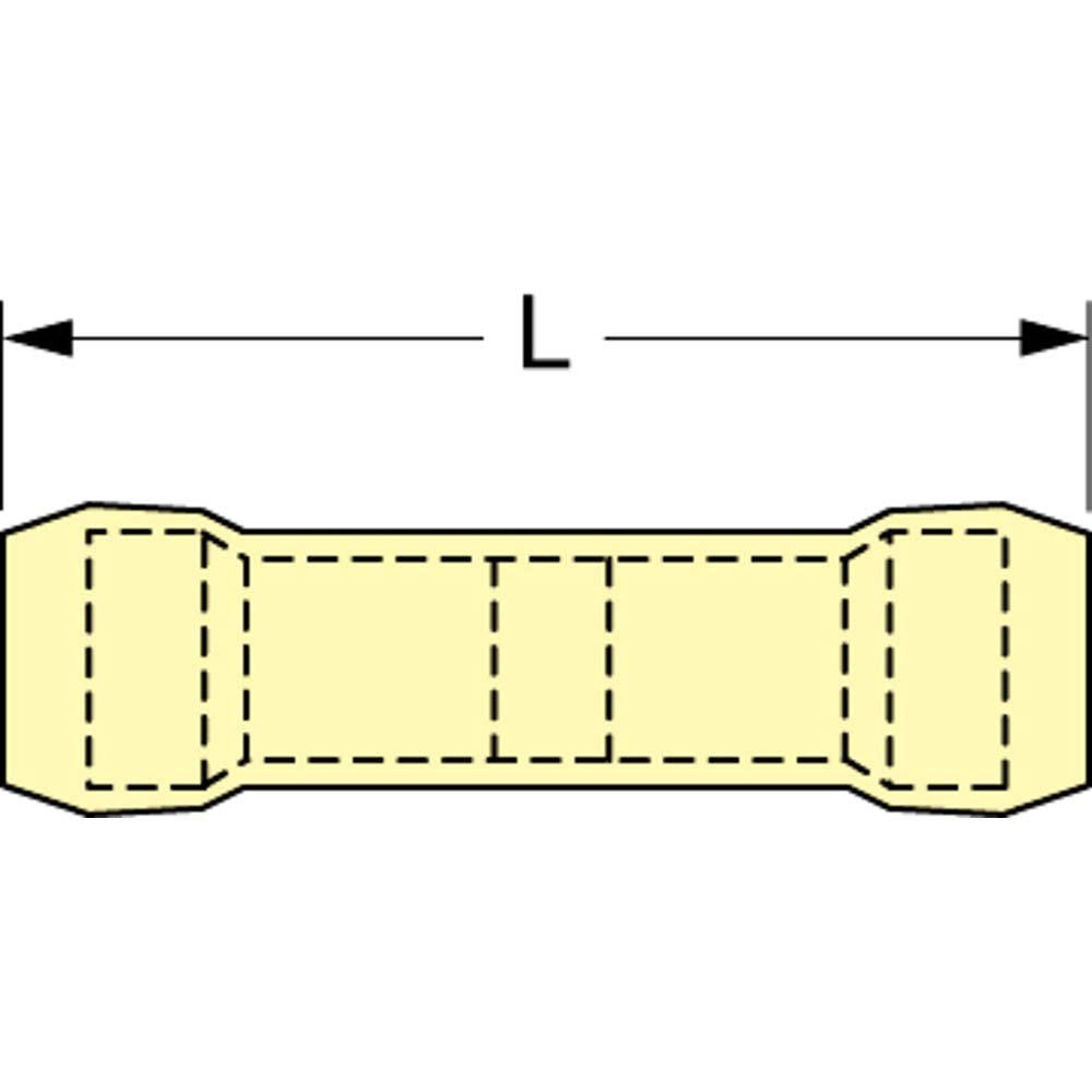 3M 7010304075 Butt Splice Terminal Fully Insulated Nylon, Crimp-On Connection