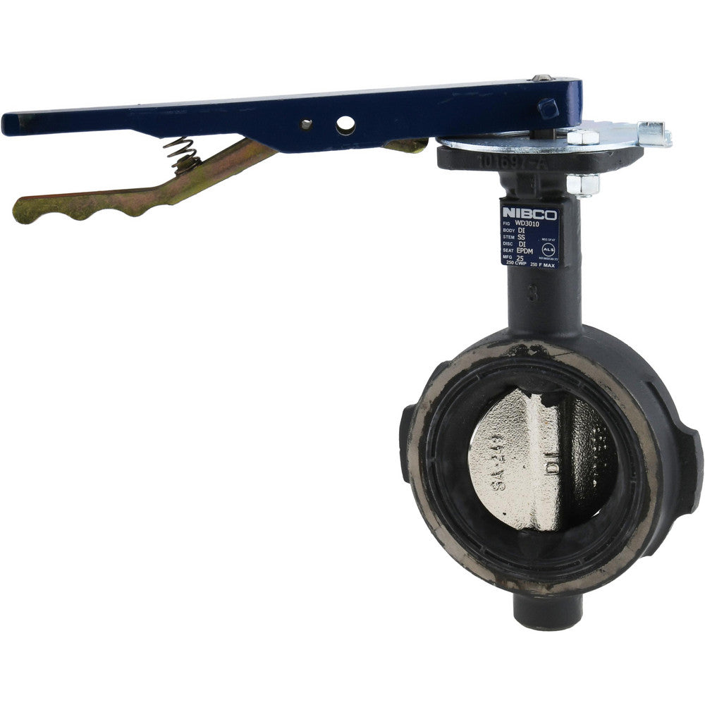 NIBCO NLH200F Manual Wafer Butterfly Valve 3" Pipe, Lever Handle