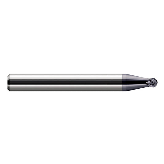Harvey Tool 758262-C3 Ball End Mill 0.0620" Dia, 0.0500" LOC, 4 Flute, Solid Carbide