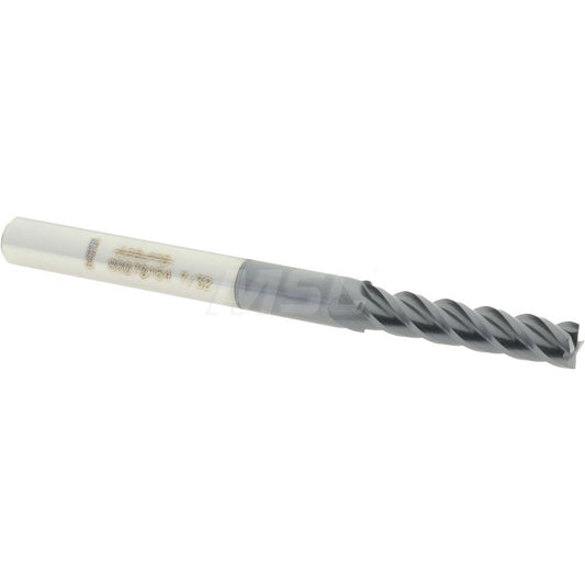 Accupro 88070164 Square End Mill 7/32'' Dia, 1'' LOC, 1/4'' Shank Dia, 3'' OAL, 4 Flutes, Solid Carbide
