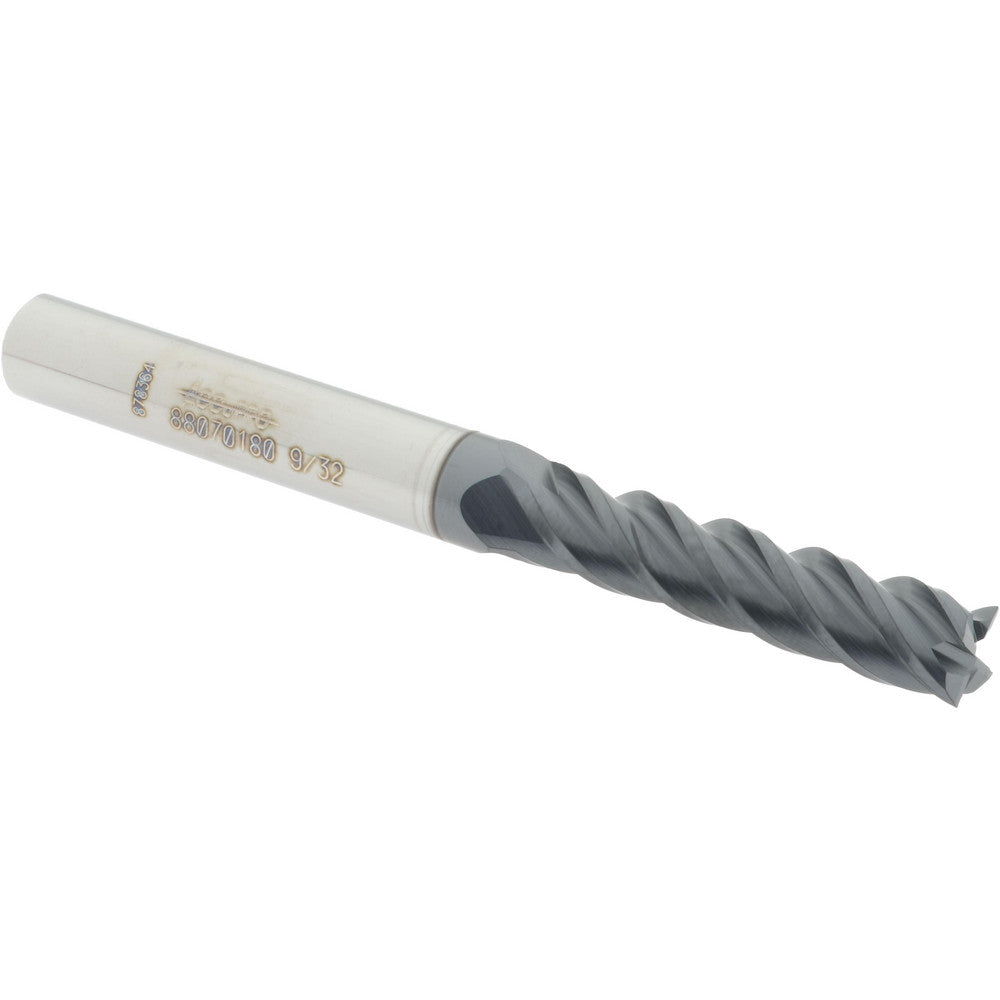 Accupro 88070180 Square End Mill 9/32'' Dia, 1-1/4'' LOC, 5/16'' Shank Dia, 3'' OAL, 4 Flutes, Solid Carbide
