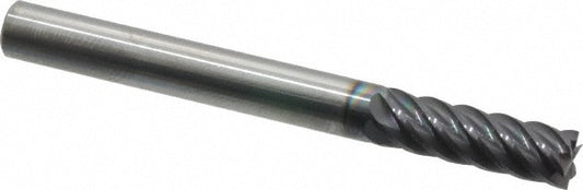 Accupro 88070388 Square End Mill 1/4'' Dia, 3/4'' LOC, 1/4'' Shank Dia, 2-1/2'' OAL, 6 Flutes, Solid Carbide