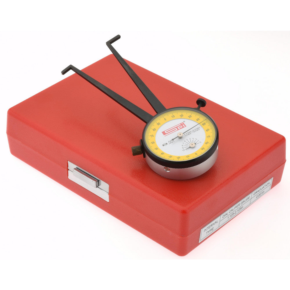 SPI 12-403-2 Inside Dial Caliper Gage 1-1/8 to 2-1/8", 0.001" Graduation, 0.0015" Accuracy