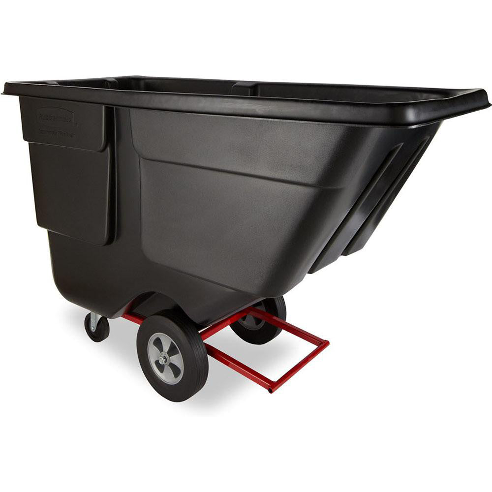Rubbermaid FG131400BLA Tilt Dump Truck/Trash Cart/Garbage Collection/Recycling, 1 Cubic Yard, Waste Collection, 850 lbs capacity, Black