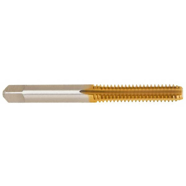 Kennametal 1544531 Straight Flute Tap 1/4-20 UNC, 4 Flute, Bottoming Chamfer, 3B Class of Fit, High-Speed Steel, Titanium Nitride Finish