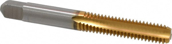 Kennametal 4130690 Straight Flute Tap 5/16-18 UNC, 3 Flute, Bottoming Chamfer, 3B Class of Fit, High-Speed Steel, Titanium Nitride Finish
