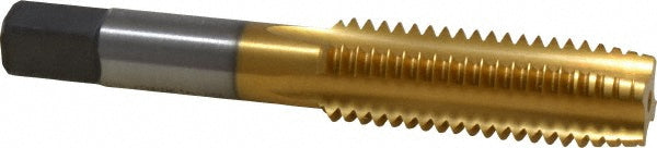 Kennametal 4130691 Straight Flute Tap 5/8-11 UNC, 4 Flute, Plug Chamfer, 3B Class of Fit, High-Speed Steel, Titanium Nitride Finish