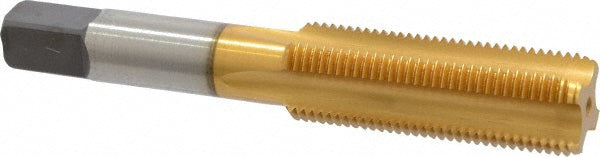 Kennametal 1544601 Straight Flute Tap 5/8-18 UNF, 4 Flute, Bottoming Chamfer, 3B Class of Fit, High-Speed Steel, Titanium Nitride Finish
