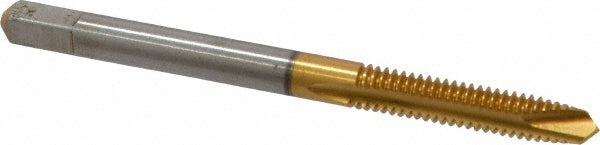 Kennametal 1544808 Spiral Point Tap #8-32 UNC, 2 Flutes, Plug Chamfer, 2B Class of Fit, HSS, TiN Coated