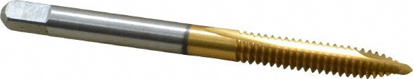 Kennametal 4130683 Spiral Point Tap #10-24 UNC, 2 Flutes, Plug Chamfer, 2B/3B Class of Fit, HSS, TiN Coated
