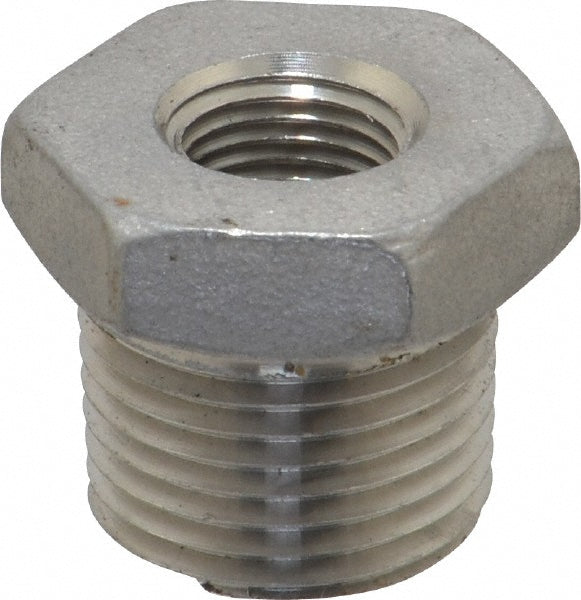 Merit Brass K414-0602 Pipe Bushing 3/8 x 1/8", 304 Stainless Steel