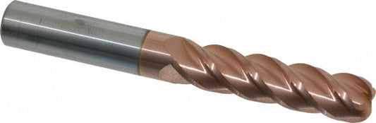 Accupro 88124128 Corner Radius End Mill 1/2" Dia, 2" LOC, 1/8" Radius, 4 Flutes, Solid Carbide
