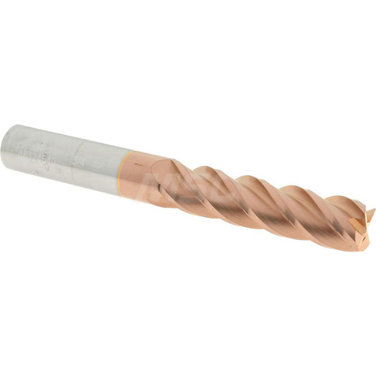 Accupro 88124540 Corner Radius End Mill 3/4" Dia, 3" LOC, 0.03" Radius, 4 Flutes, Solid Carbide