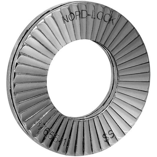 Nord-Lock 10090044 Wedge Lock Washer 0.834" OD, 0.414" ID, Stainless Steel, 316L, Uncoated
