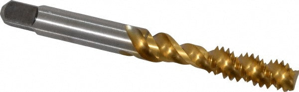 Kennametal 4130722 Spiral Flute Tap 1/4-20, UNC, 3 Flute, Bottoming Chamfer, 3B Class of Fit, Cobalt, Straw Finish