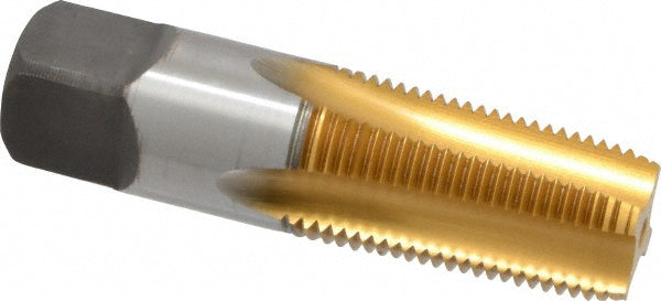 Kennametal 4130758 Standard Pipe Tap 3/8-18, NPT, 4 Flutes, High Speed Steel, TiN Finish
