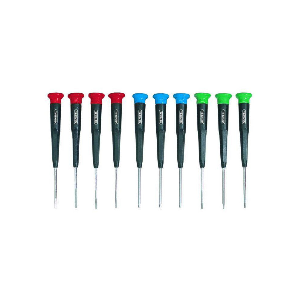 General 690 Screwdriver Set 10 Pc, Phillips, Slotted & Torx