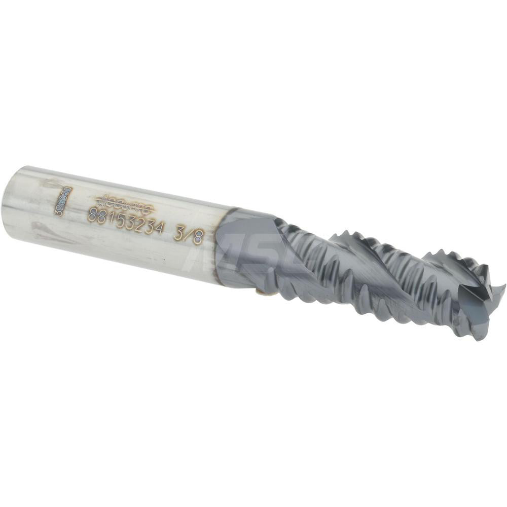 Accupro 88153234 Square End Mill 3/8'' Dia, 7/8'' LOC, 3/8'' Shank Dia, 2-1/2'' OAL, 3 Flutes, Solid Carbide
