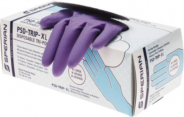 North PSD-TRIP-XL Disposable Gloves 5.9 mil, Latex & Nitrile and Neoprene Blend, Powder-Free, No
