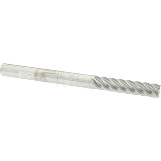 Accupro 88206016 Square End Mill 1/4'' Dia, 1-1/8'' LOC, 1/4'' Shank Dia, 3'' OAL, 6 Flutes, Solid Carbide