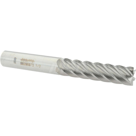 Accupro 88206073 Square End Mill 1/2'' Dia, 2'' LOC, 1/2'' Shank Dia, 4'' OAL, 6 Flutes, Solid Carbide