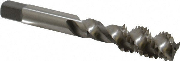Kennametal 4130072 Spiral Flute Tap 1/2-13, UNC, 3 Flute, Bottoming Chamfer, 3B Class of Fit, Cobalt, Straw Finish