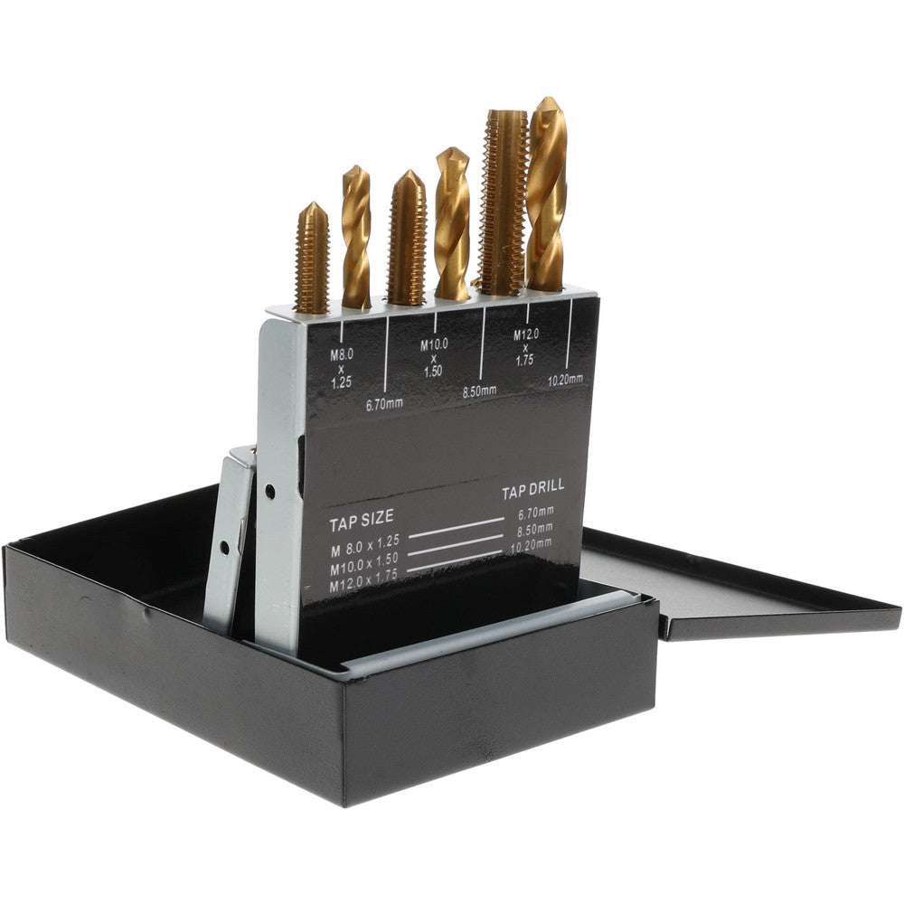 Hertel 773MXT Tap & Drill Set M2.5 x 0.45 to M12 x 1.75 Taps, 2.05 to 10.2 mm Drills