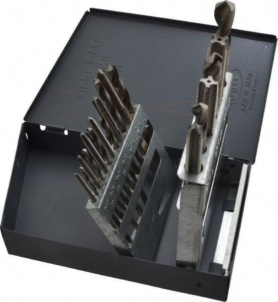 Hertel 770XF Tap & Drill Set #6-40 to 1/2-20 Taps, 25/64 to 29/64" Drills