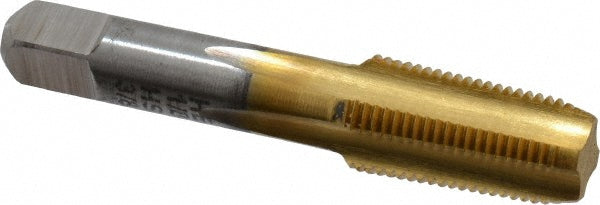 Hertel G127061T-S Standard Pipe Tap 1/8-27, NPTF, 4 Flutes, High Speed Steel, TiN Finish