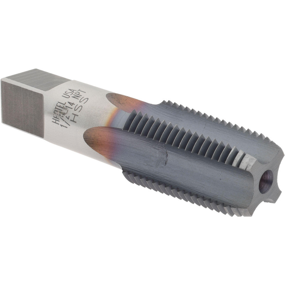 Hertel R127530C-S Standard Pipe Tap 1/2-14, NPT, 4 Flutes, High Speed Steel, TiCN Finish