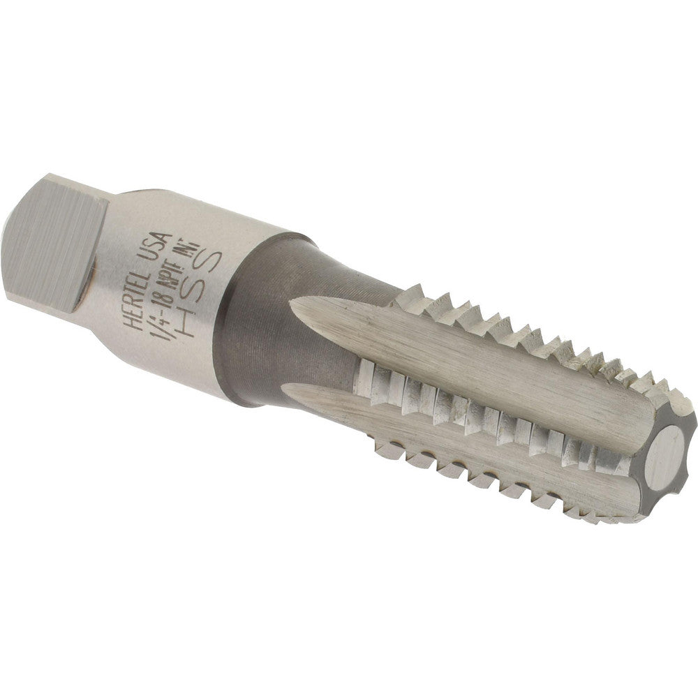 Hertel R867380-S 1/4-18 NPTF, 5 Flutes, Bright Finish, High Speed Steel, Interrupted Thread Pipe Tap