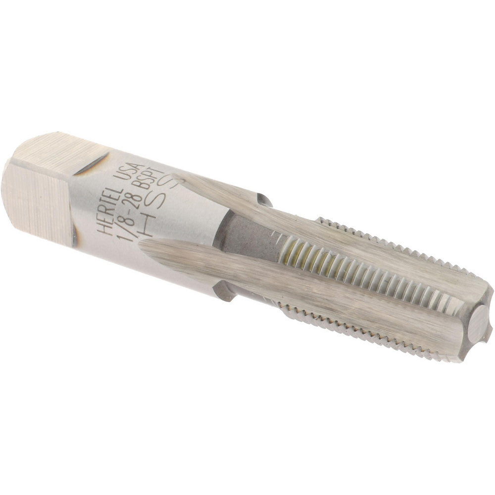 Hertel R867354-S British Standard Pipe Tap 1/8-28 BSPT, Bottoming Chamfer, 4 Flute