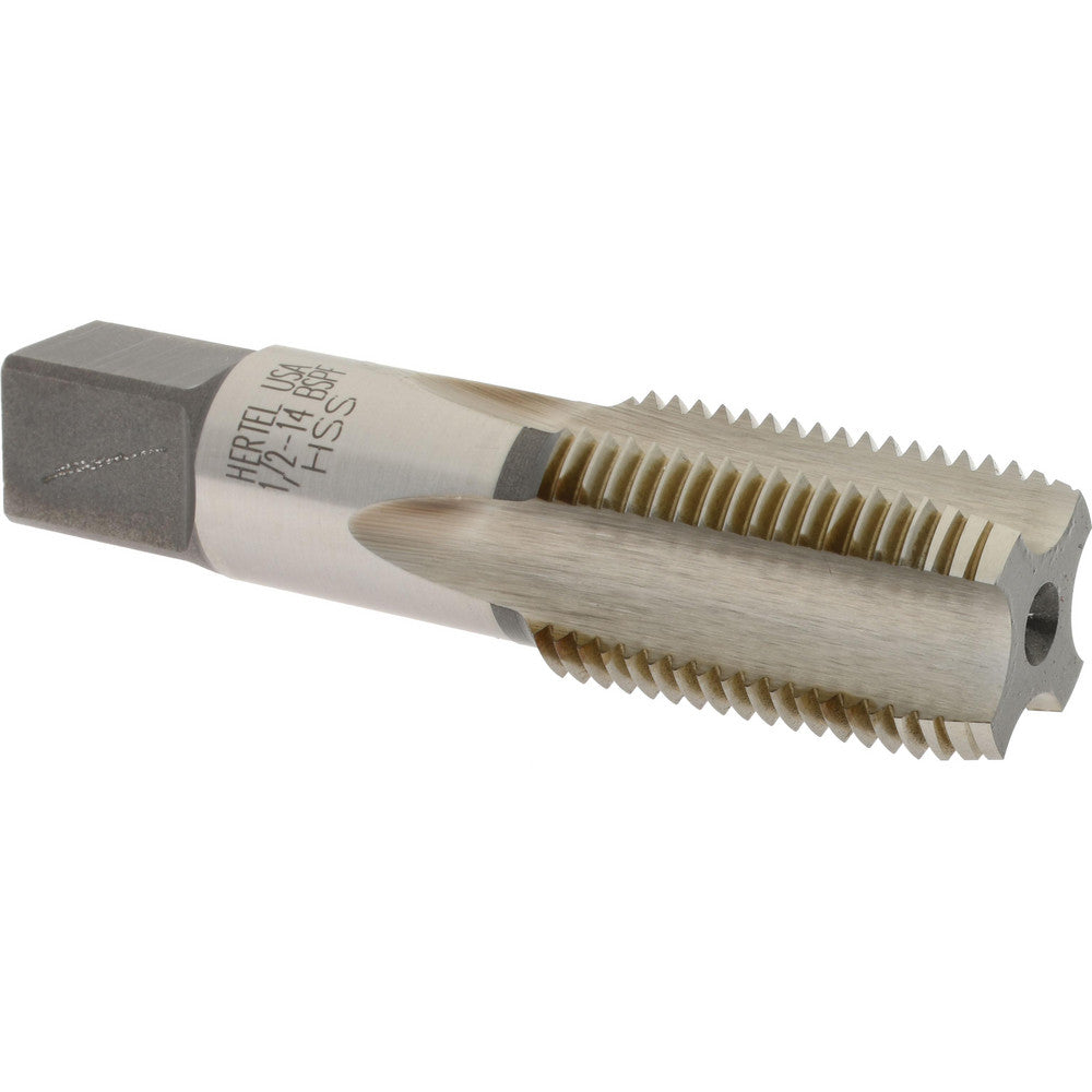 Hertel R867369-S British Standard Pipe Tap 1/2-14 G(BSP), Plug Chamfer, 4 Flute